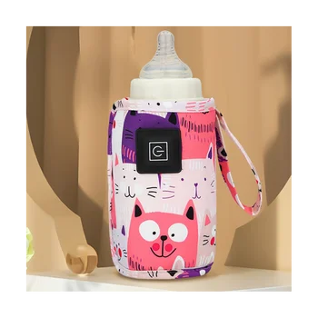 USB-подогреватель для молока и воды, прогулочная коляска, изолированная сумка, портативный подогреватель бутылочек для кормления младенцев Зимой на улице-синий